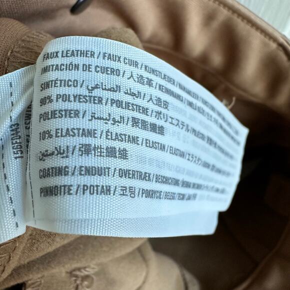 Abercrombie & Fitch Vegan Leather The Skinny Ultra High Split Hem Rise Pants - Picture 10 of 10